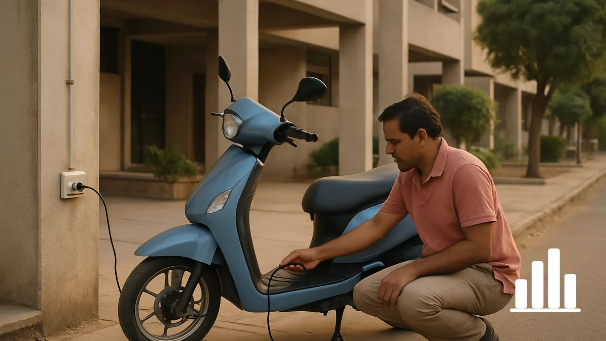 Electric scooter charging slows down between 80 and 100 percent battery level